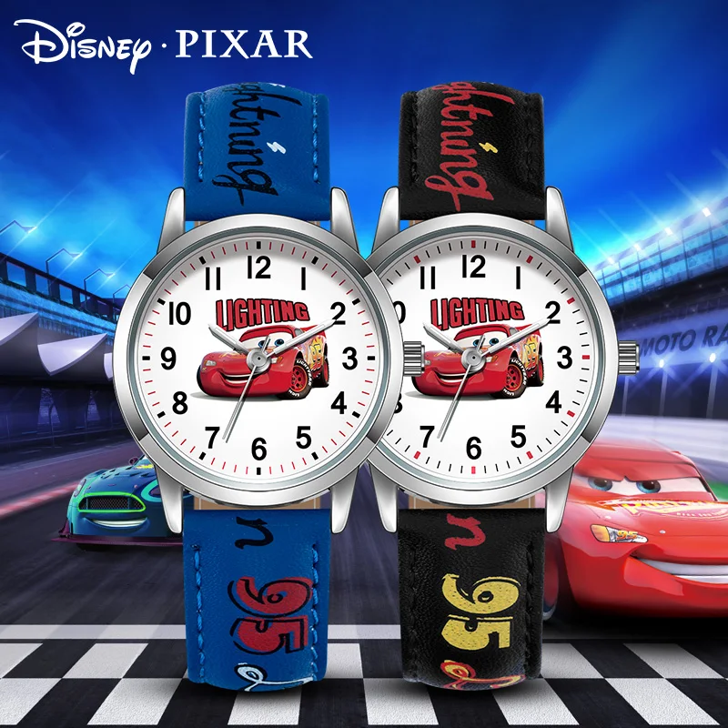 Disney Children Lightning McQueen Cars Pixar Cartoon Waterproof Kid Teenager Boy Quartz Wristwatch Student Luminous New Relogio