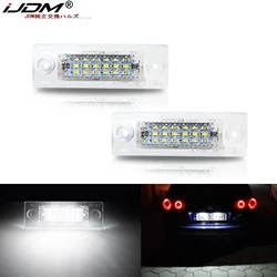 iJDM 12V LED Car License Number Plate Light Lamp No Error For VW Touran Golf Caddy Jetta MK5 T5 Passat Cimousint SKODA Superb