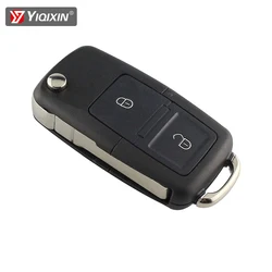 YIQIXIN 2 Buttons Remote Flip Folding Car Key Shell Replacement For Volkswagen VW Jetta Golf Passat Beetle Skoda Seat B5/B6 Polo