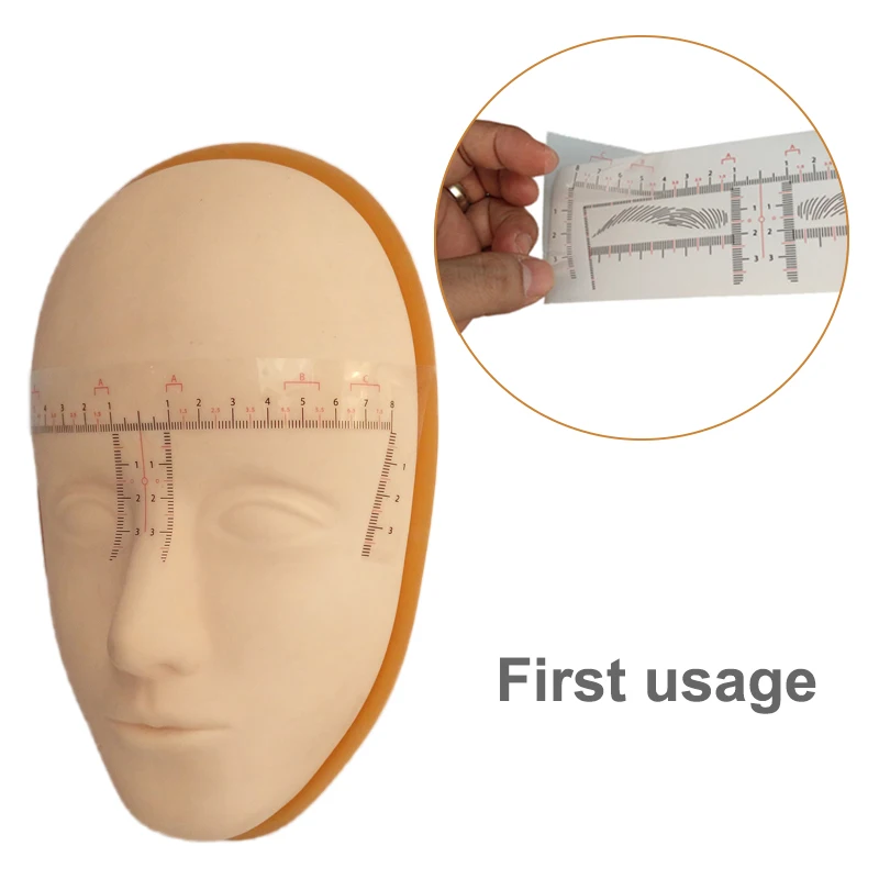 3d Brow Microblading Ruler Stickers Eyebrow Tattoo Accessories Multi-functional Measuring Ruler Tools Disposable Eyebrow Rulers