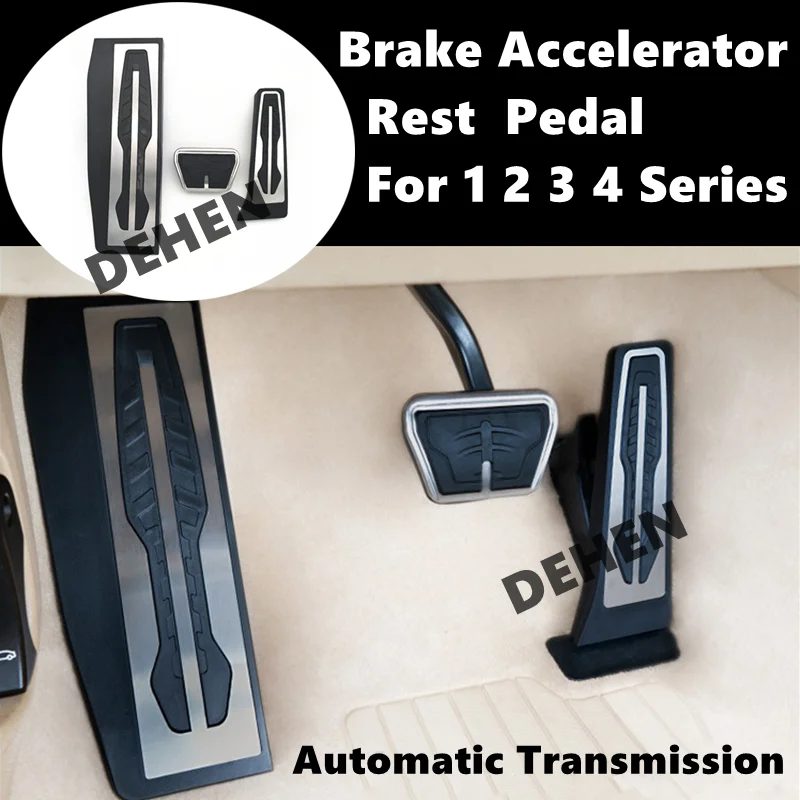 

Brake Accelerator Pedal For BMW 1 2 3 4 Series F30 F31 F34 F20 F21 F32 F36 F80 F82 LHD No Drilling AT Footrest Pedal Gas Brake