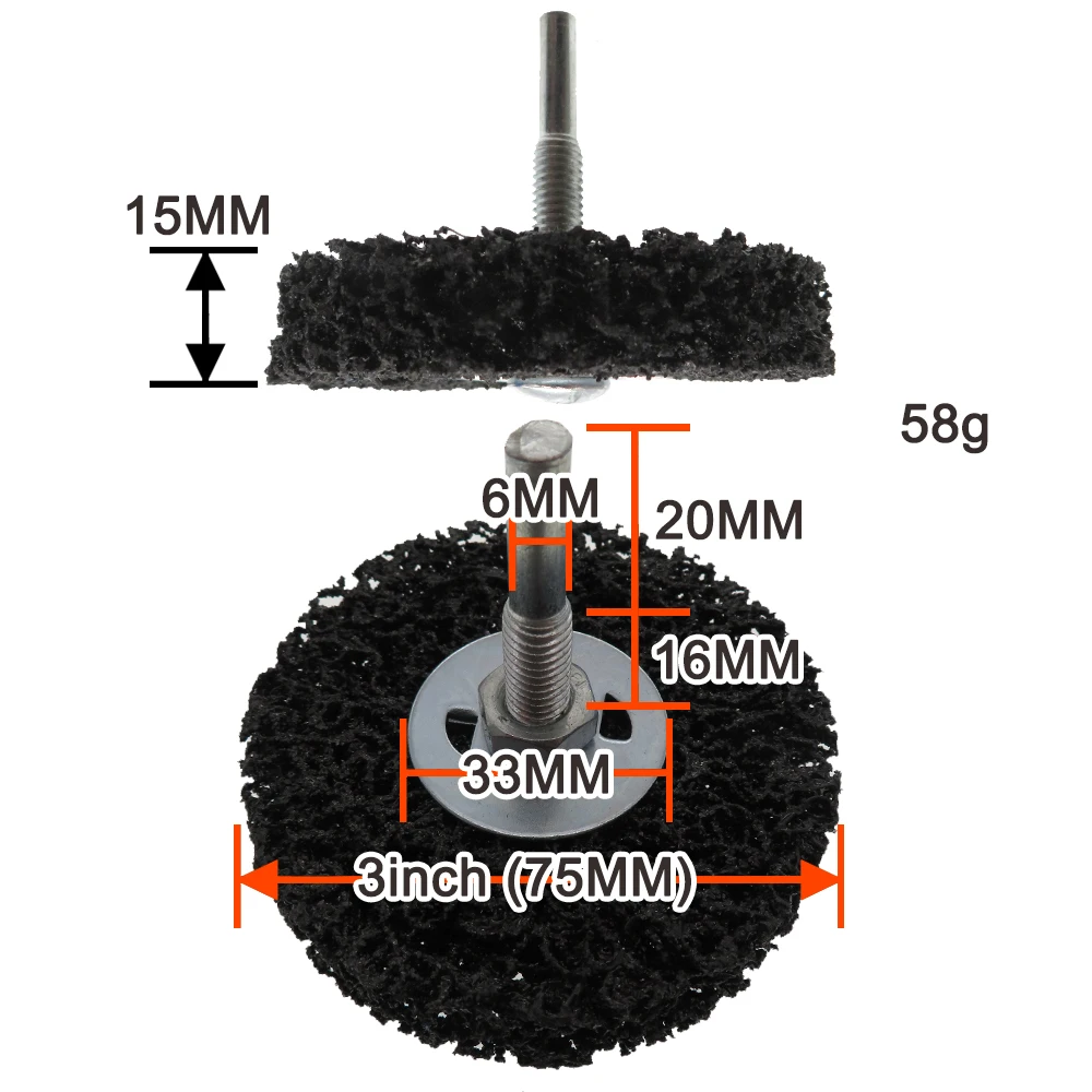 3 Polegada disco de moagem 3 pçs 75mm discos tira limpo poli tira roda disco para moedores ângulo limpo remover pintura rotativa abrasiva