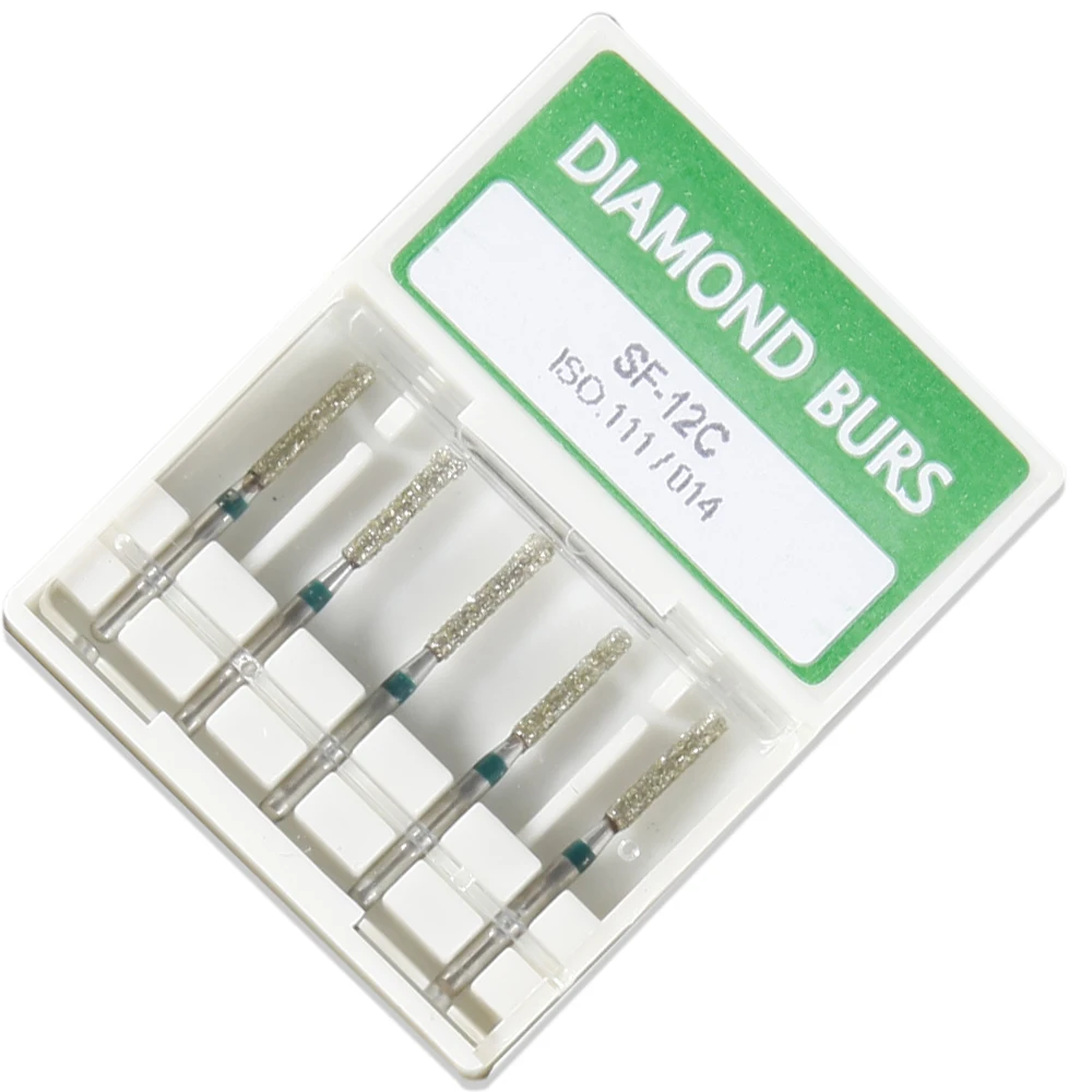 10/20 Box Diamond Burs Drill Fit Dental High Speed Handpiece FG 1.6mm FO/SF/RS/W/DI/CR Sizes High Quality