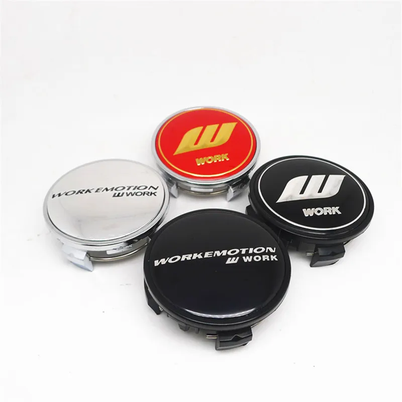 4pcs 62MM VS W Work Emotion Wheel Center Cap Hubs Car Styling Dust Rims Cover Emblem Badge for Toyota Car Accessories