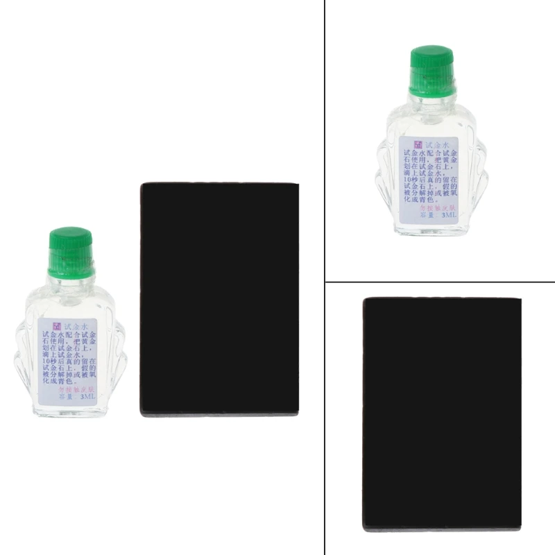 Practical Acid Test Kit Silver Platinum Gold Testing Touchstone Jewelry Tool Set D13 21