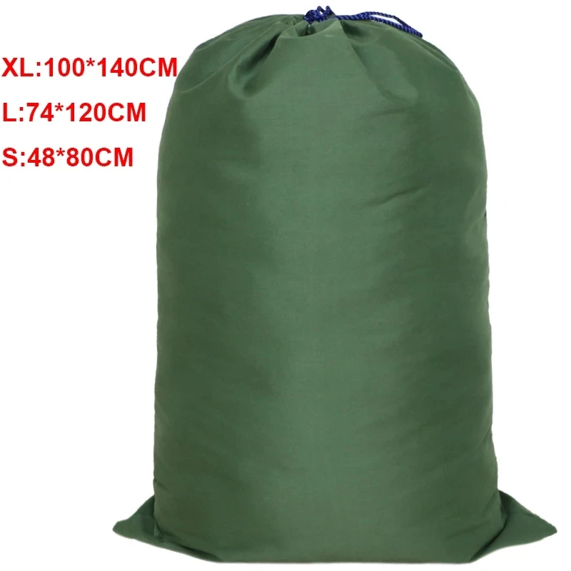 Moving Luggage Bags Large Canvas Heavy Duty Laundry Bags Green White Thick Breathable Dust-proof Drawstring Storage Pouch Bags