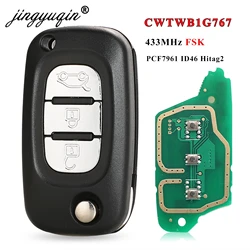 Jingyuqin 433MHz ID46 pcf7961 3btn chiave a distanza per auto per Renault Scenic III Megane III Fluence 2009-2015 Master Kangoo CWTWB1G767