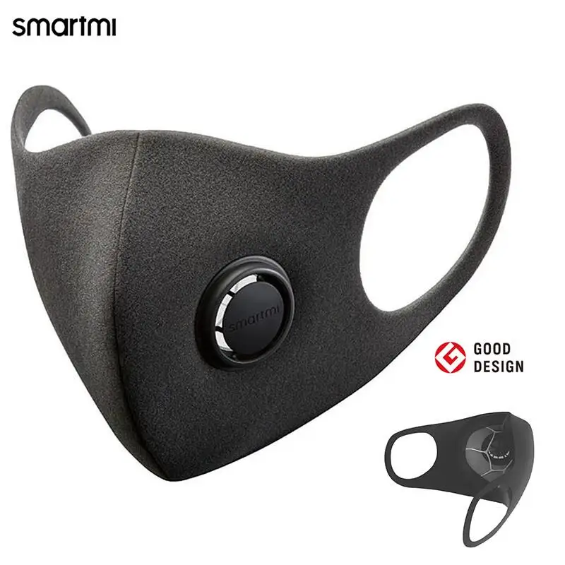 Smartmi Filter Mask Block 97% PM 2.5 with Ventilating Valve Long-lasting TPU Material Filter Mask Smart Home