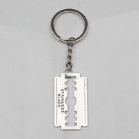 1Pcs Mini Creative Key Chain Ring Keyring Metal Keychain Gift Electric Blade