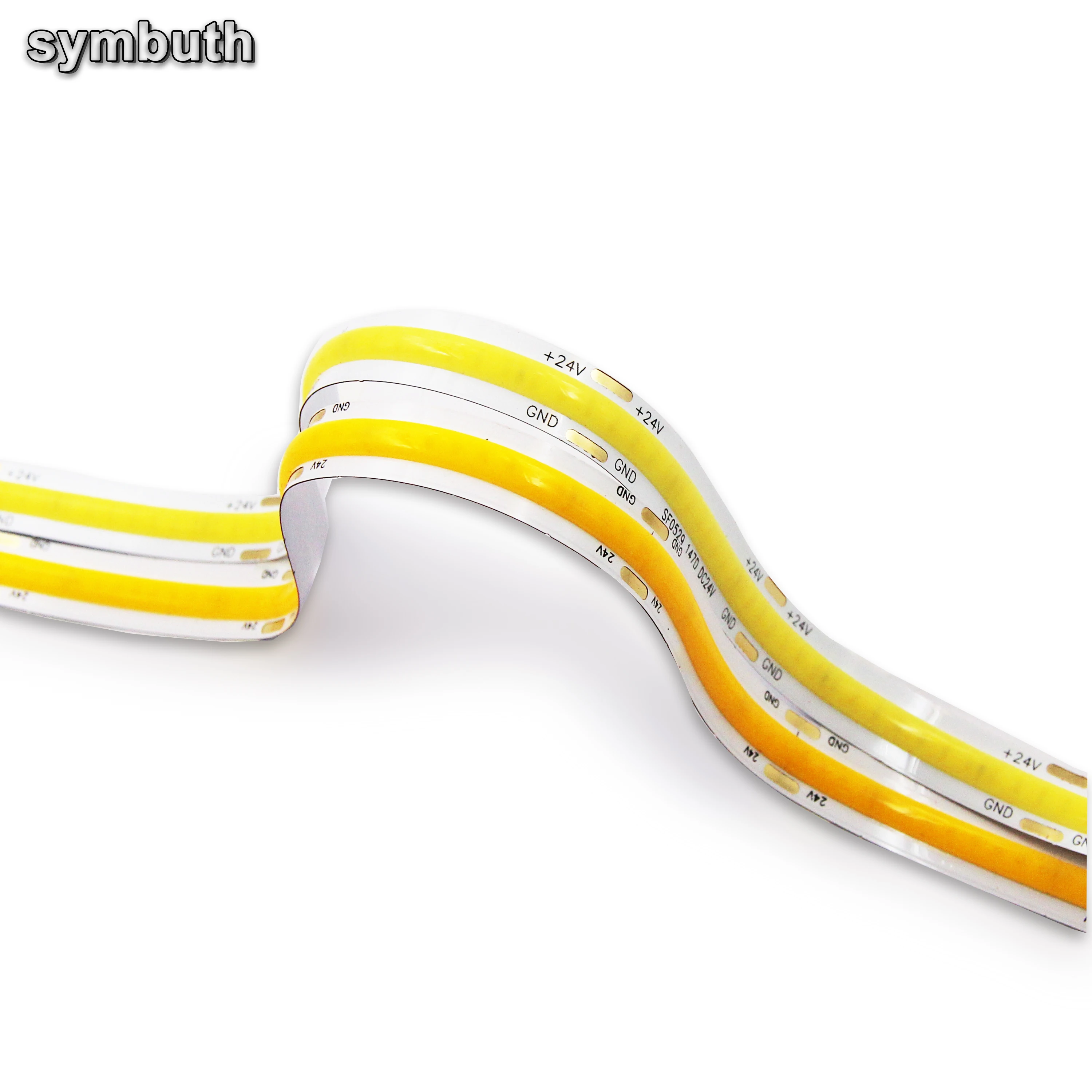 DC 12V COB Flexible FCOB LED Strip Light 480LEDs/Meter Bendable Linear Lights Tape CRI 90+ for DIY Home Under Cabinet Decoration