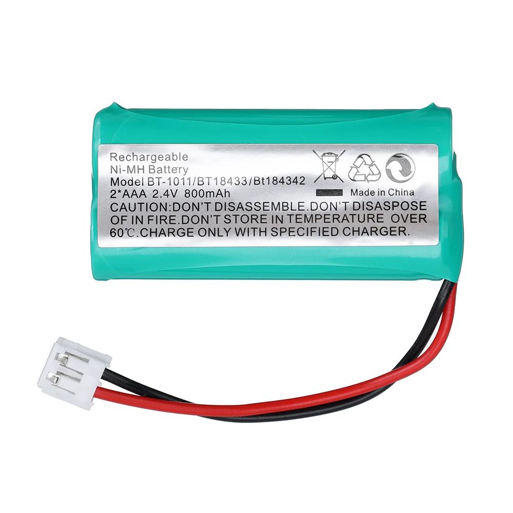 2.4V Cordless Phone Battery 2*AAA 2.4V 800mAh NI-MH Rechargeable Battery for UnidenBT-1011 BT-1018 BT1011 BT1018 BT8001 BT-694