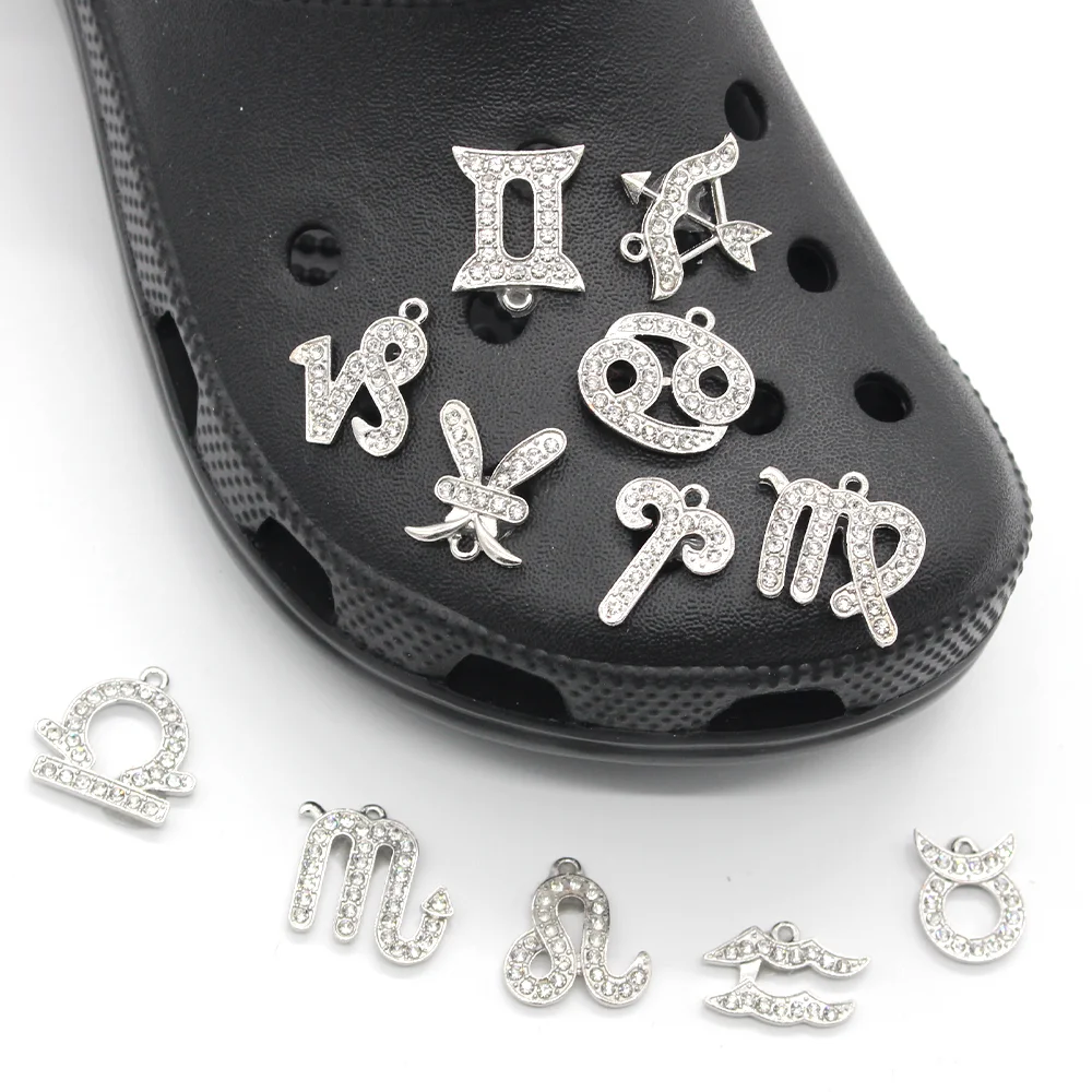

New 1pcs for metal Jewelry shoes charms DIY Diamond Constellation Accessories shoe buckle Decoration women girls gifts