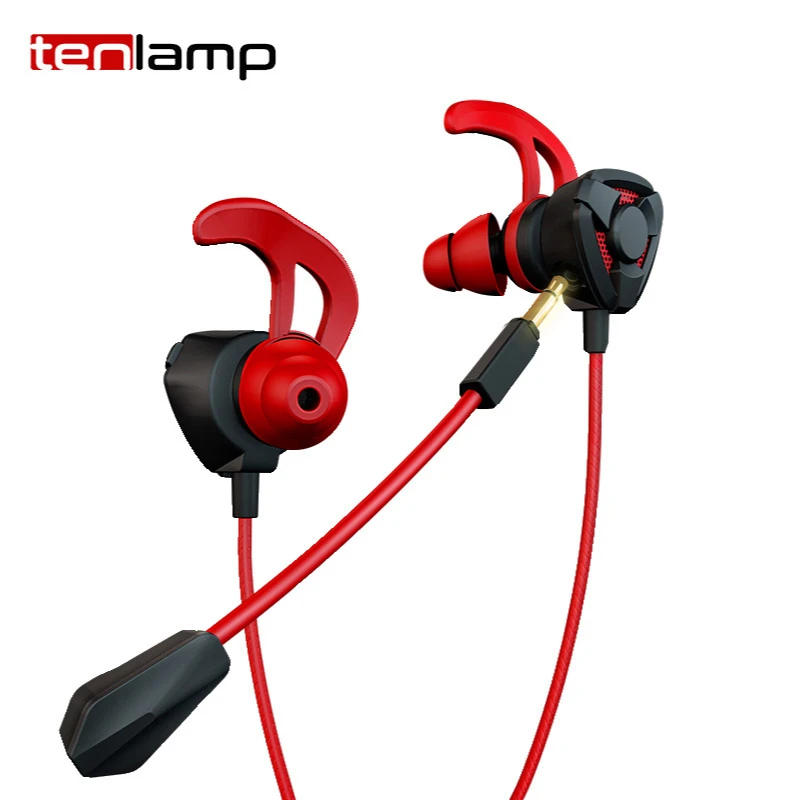 Studio Gaming Portable Earphone in‑Ear Headsets Earphones Dynamic Clear Sound with Microphone 3.5mm Ear Hook headphones