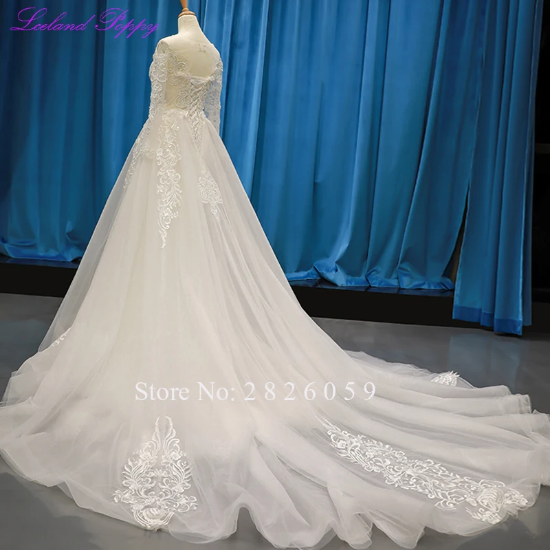 Suknie ślubne syreny z makiem islandzkim, szyte na miarę, 2-częściowe, z długimi rękawami, zdobione koralikami i koronką, z odpinanym trenem.