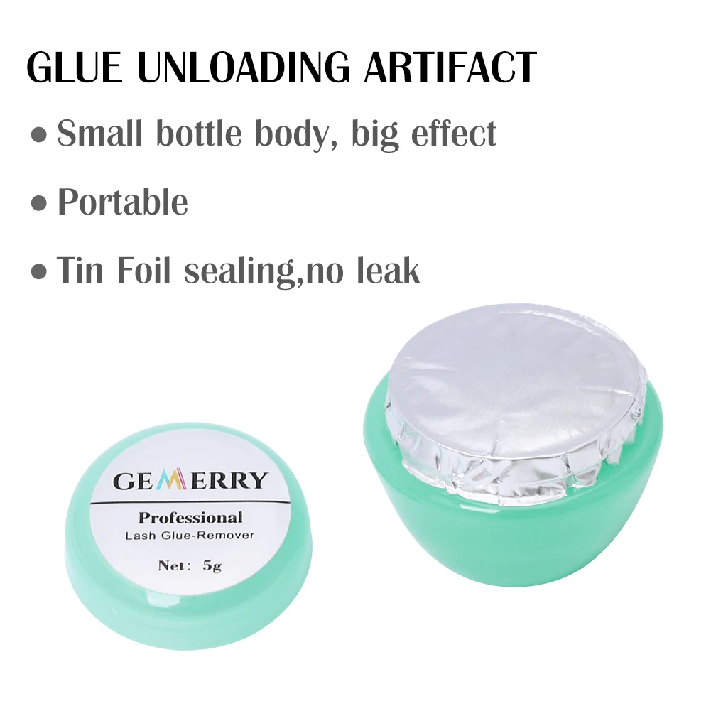 GEMERRY Eyelash Glue Remover Cream 5g/10g Professional Gel/Cream No Stimulation Remover Eyelash Extension Supplies for Makeup