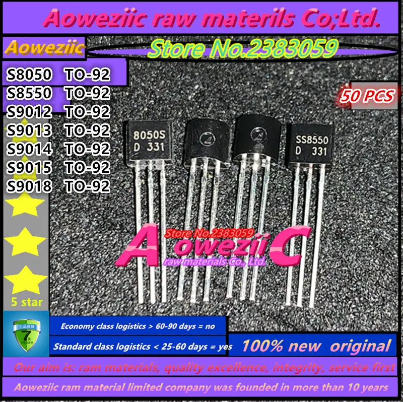 Aoweziic 2019 + 100 Mới Ban Đầu S8050 SS8050 S8550 SS8550 S9012 S9013 S9014 S9015 S9018 2N2222 2N2907 Đến-92 Triode NPN