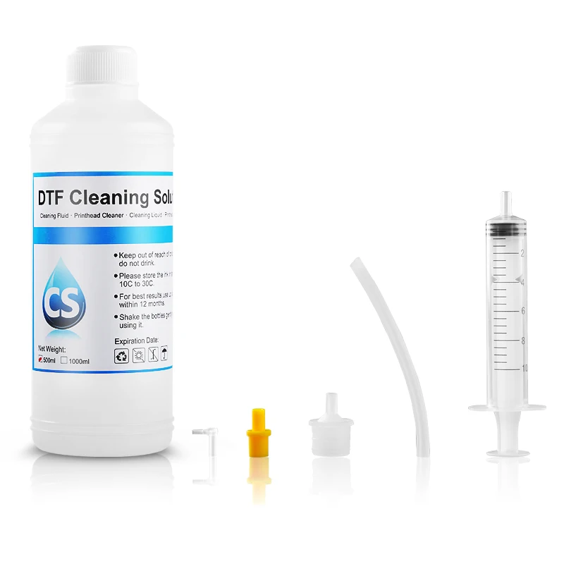 500ML DTF Cleaning Solution Print Head Cleaning Liquid Capping Station Cleaning Fluid Direct to Transfer Film Ink Cleaning Kit