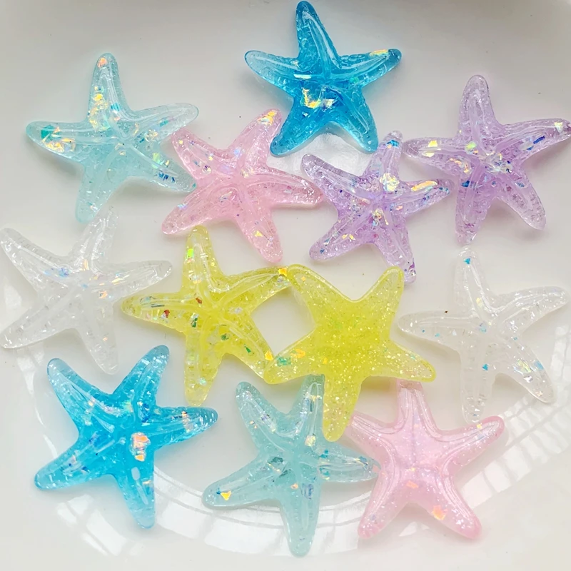 Beautiful starfish resin flat back DIY production accessories hairpin ornaments  scrapbooking embellishments 20pcs/lot