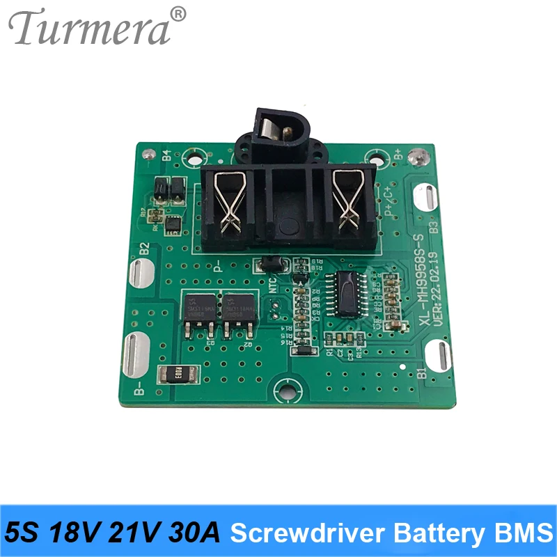 Turmera 5S bateria litowa 18V 21V 30A BMS z balansem dla wiertło do wkrętarki 20V 24V i odkurzacza