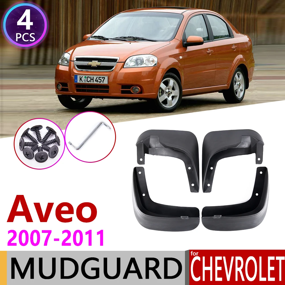 Mudflap for Chevrolet Aveo Sedan Saloon T250 2007~2011 Fender Mud Guard Flaps Splash Flap Mudguards Accessories 2008 2009 2010
