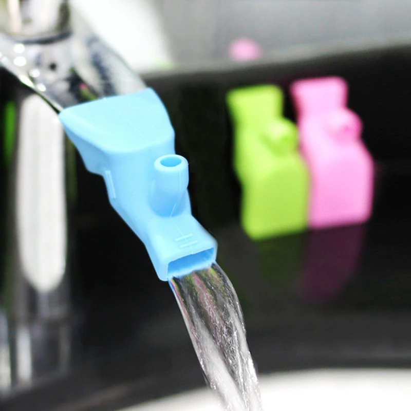 

Bathroom Sink Nozzle Faucet Extender Rubber Elastic Water Tap Extension Kitchen Faucet Accessories for Children Kid Hand Washing