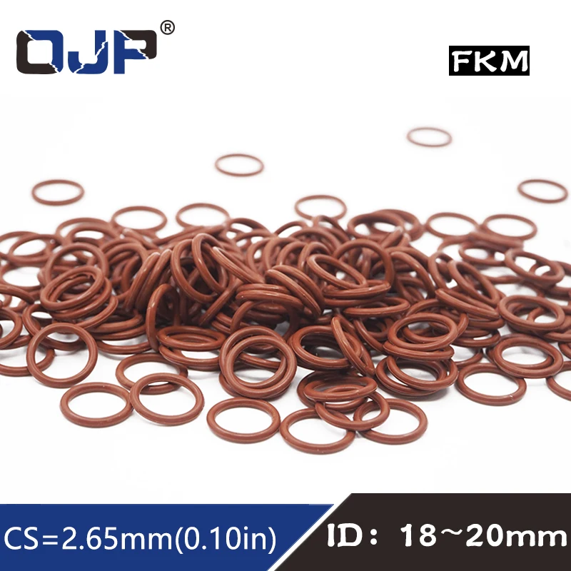 5PCS/lot Fluorine rubber Ring Brown FKM O ring Seal CS:2.65mm ID18/19/20mm Rubber O-Ring Seal Ring fkm Fluorine Gasket Washer