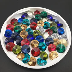 12mm 40pcs Resin K9 Rivoli Rhinestone Pointed Back High Quality Round Rhinestones DIY Garment Decoration