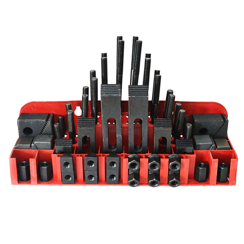 M10 milling cutted Combination Platen Mold Parts 58PCS/Set Milling Machine Pressure Plate Universal Clamp Group Code Iron