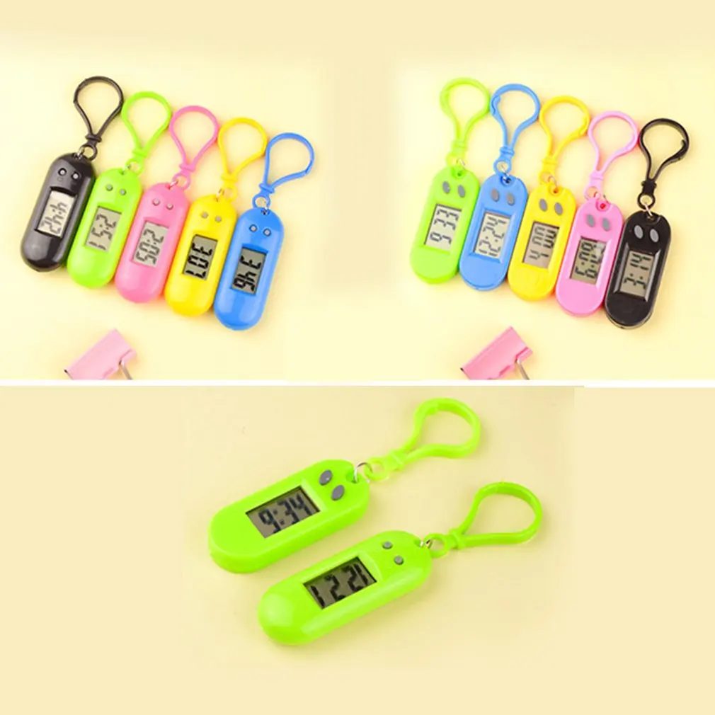 1pcs Multifunctional Toy Watch Keychain Backpack Pocket Watch Electronic Watch Led Test Watch Random Color
