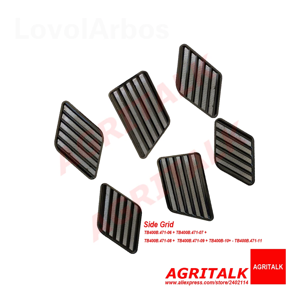 

set of side grid for Foton Lovol TB, part number: TB400B.471-06 + TB400B.471-07 + TB400B.471-08 + TB400B.471-09 + -10+-11