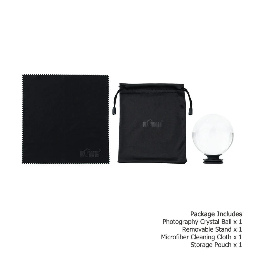 New 3.15" / 80mm Photography Clear Glass Lens Crystal Ball With Removable 1/4"-20 Female Rhread Stand Crystal Decorative Ball