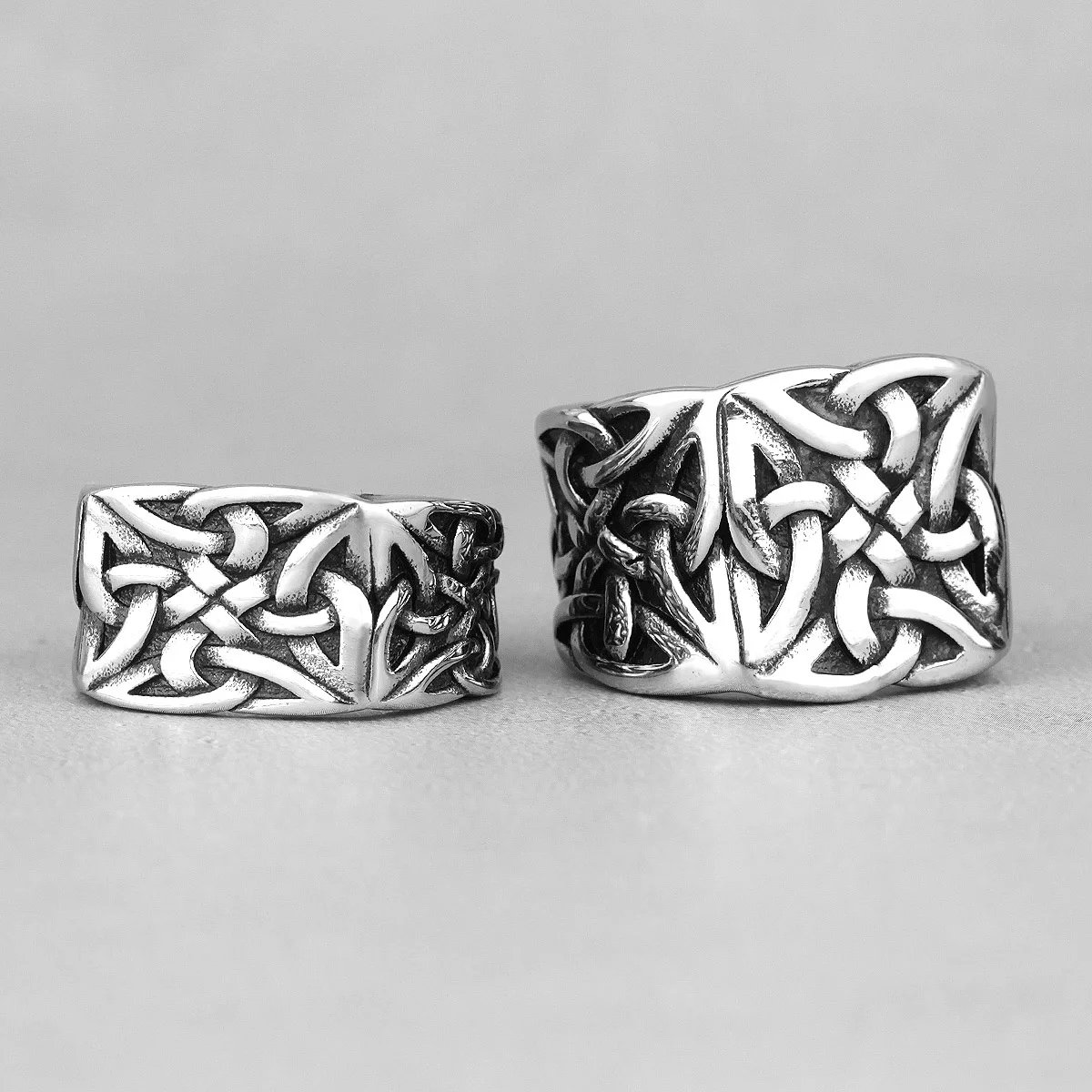 Retro Viking Knot Stainless Steel Mens Rings Punk Simple For Lovers Couple Boyfriend Biker Jewelry Creativity Gift Wholesale