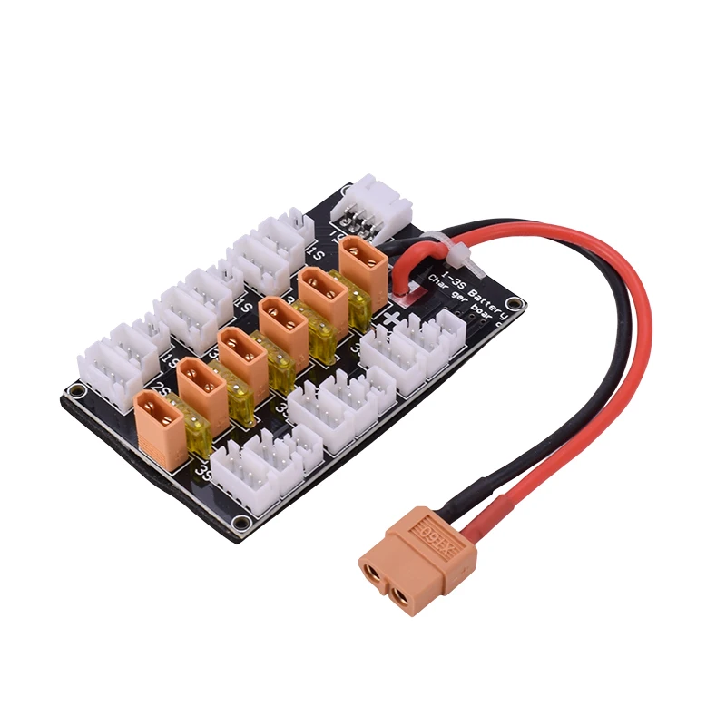 1S-3S XT30 Plug Lipo Battery Parallel Charging Board with 6pcs XT30 to XT60 RC Battery Balance Charge Parts