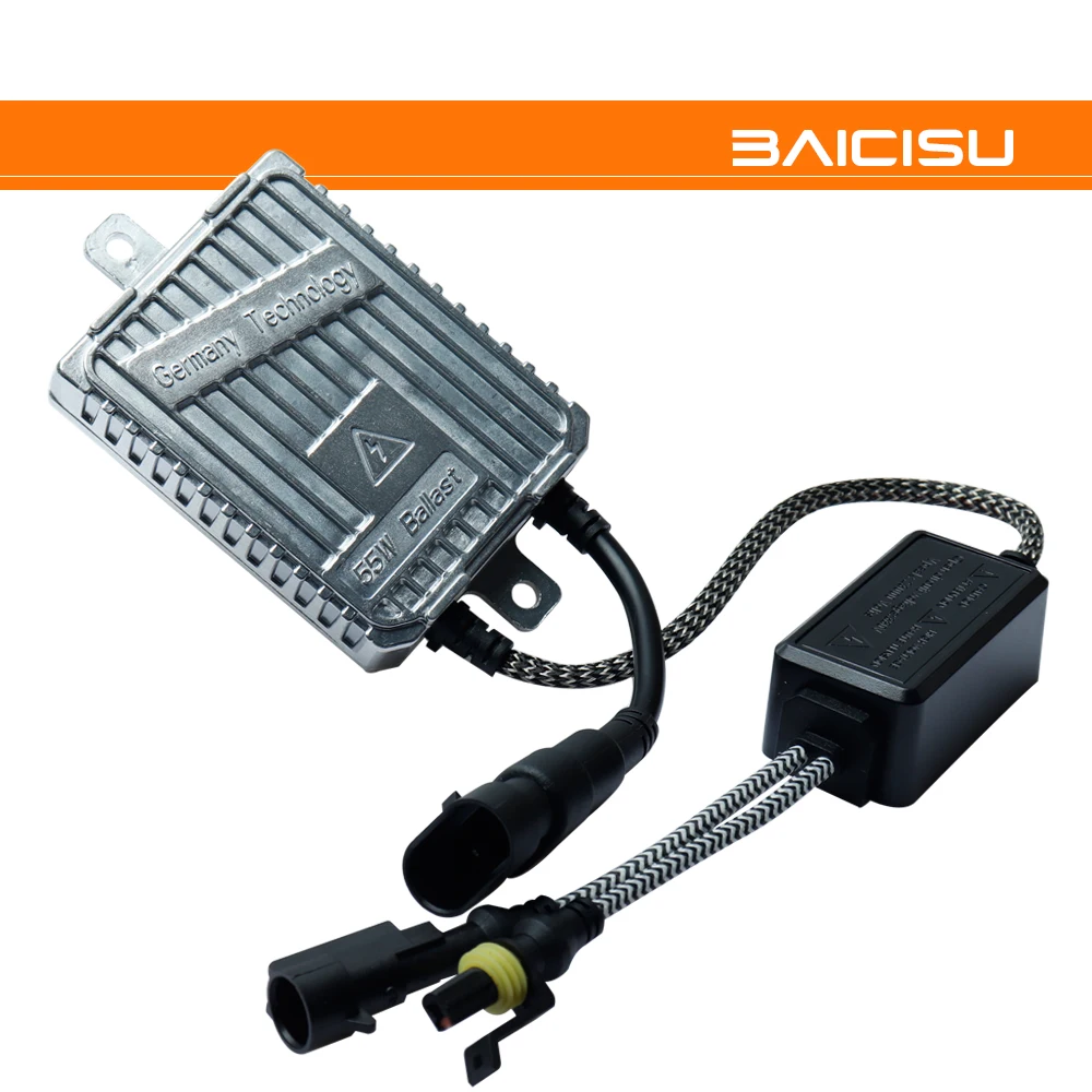 BAICISU 1 قطعة 12v55w Ac 100% ضئيلة زينون الصابورة بداية سريعة 55w كوابح سريعة مشرق للضوء محول