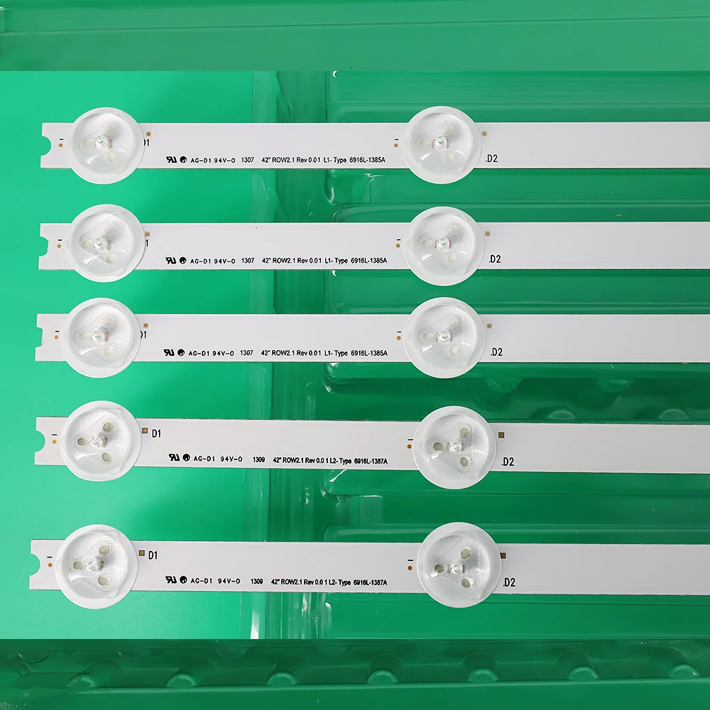 LED 백라이트, LG 42LN5400, 6916L-1214A, 6916L-1215A, 6916L-1215A, 6916L-1216A, 6916L-1217A, 1318A, 1319A, 1320A 와 호환 가능, 10 개/세트, 신제품