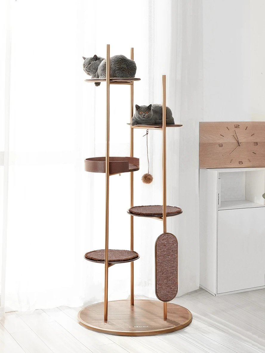 

GY Minimalist Cat Climbing Frame Design Cat Tower Large Cat Climbing Frame Solid Wood Cat Climbing Frame High