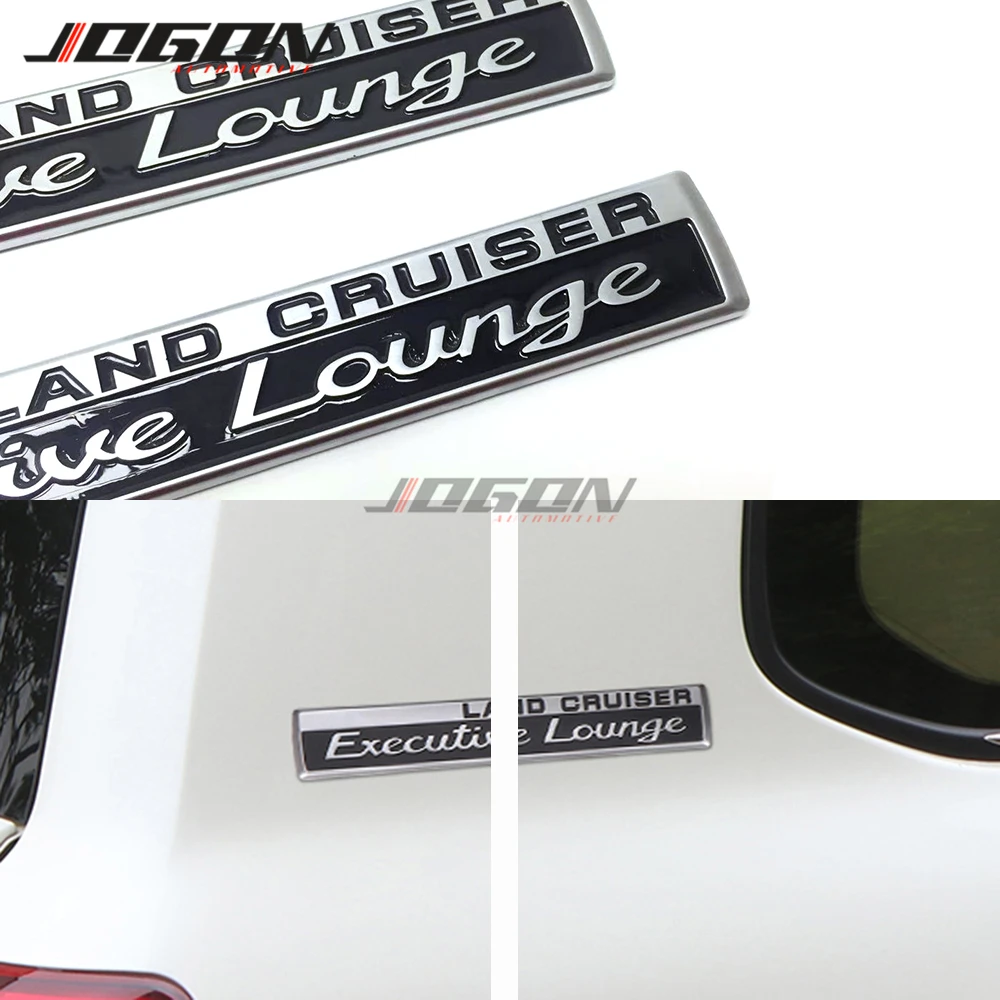 For Toyota Land Cruiser LC100 LC200 LC76 LC79 FJ76 FJ79 Side Rear 3D Executive Lounge Chrome Emblem Trunk Badge Sticker Trim