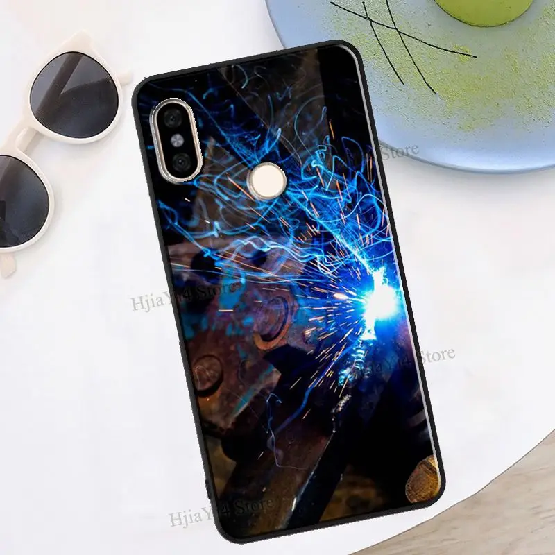 Welder Welding Hot Metal Worker For Redmi Note 11 Pro Phone Case For Redmi Note 10 Pro 7 8 9 Pro 10S 9S Redmi 10 9A 9T 9C