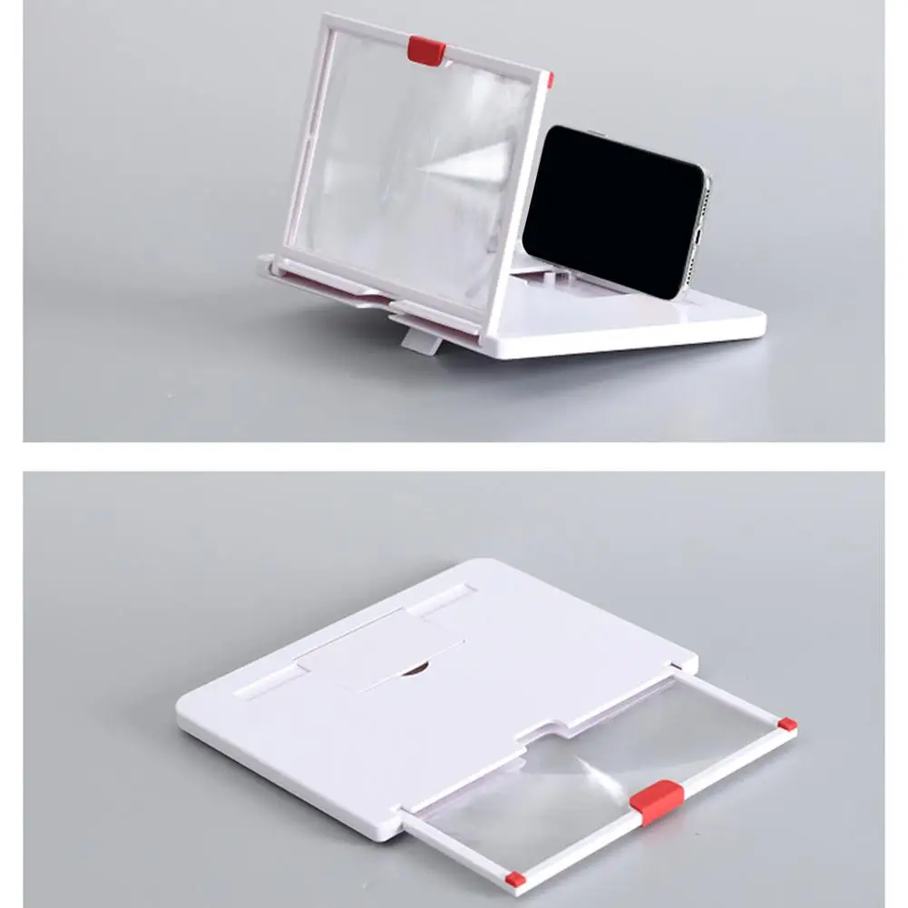 12 Inch Eye Protect Pull-out Mobile Phone Screen Magnifier Stand 3D Enlarger Video Amplifier Projector Bracket Desktop Holder