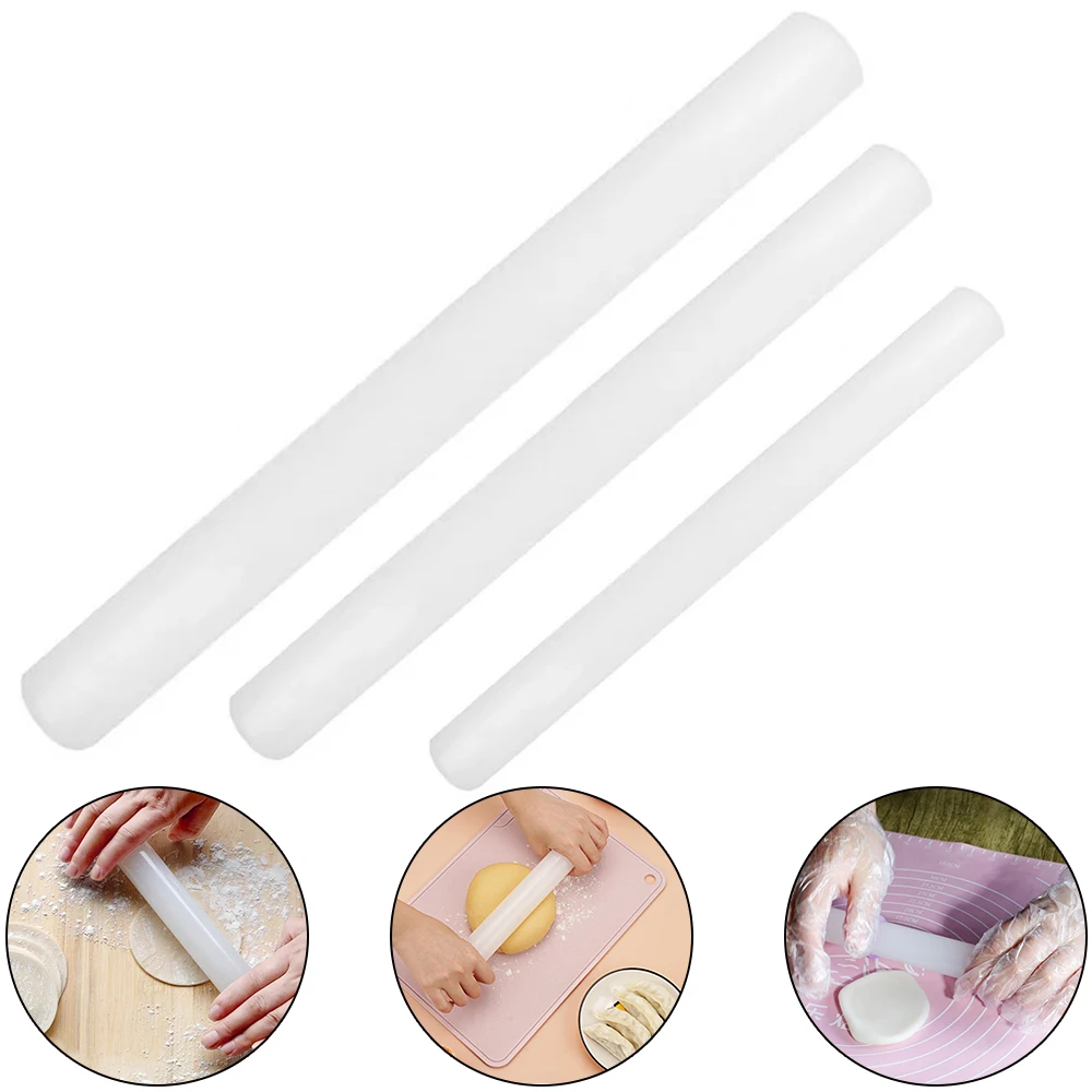 

23cm 30cm 50cm Plastic Fondant Roller Rolling Pin Sugar Cake Dough Roller Stick Pastry Baking Decoration Tool Kitchen Accessorie