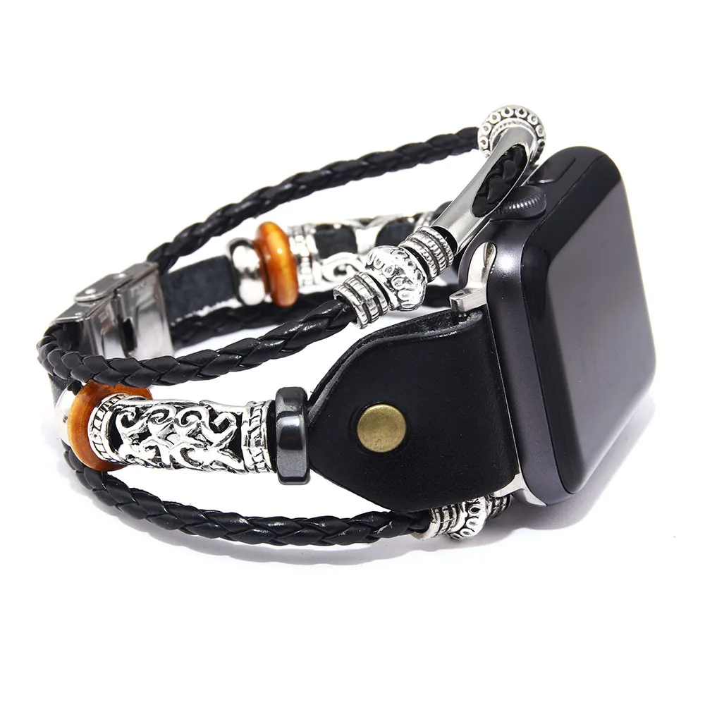 Trendy punk multi-layer leather bracelet men and women high-end personality strap intelligent bracelets&Bangle смарт браслет