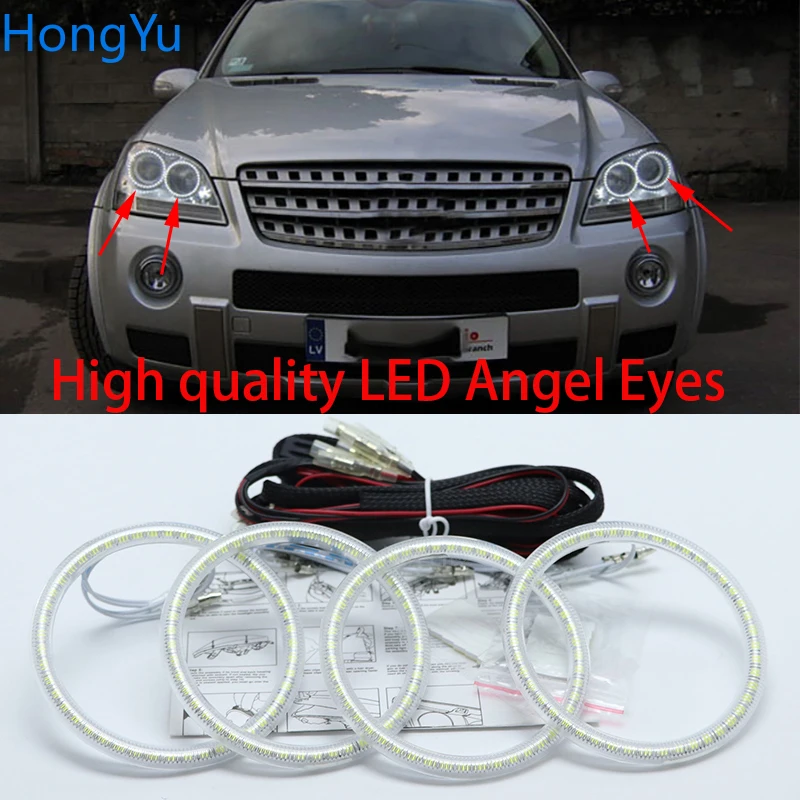 For Mercedes Benz M Class W164 2006 2007 Super Bright white color 3528 SMD led Angel Eyes kit daytime running light DRL