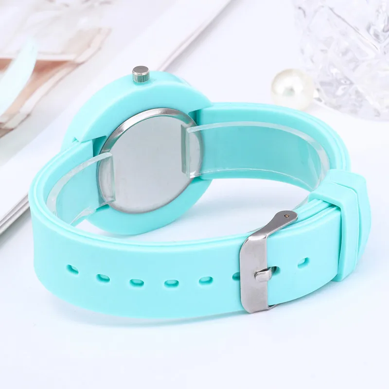 Relojes de cuarzo de silicona para Mujer, pulsera blanca, Simple, moda coreana, regalo, precio barato, envío directo