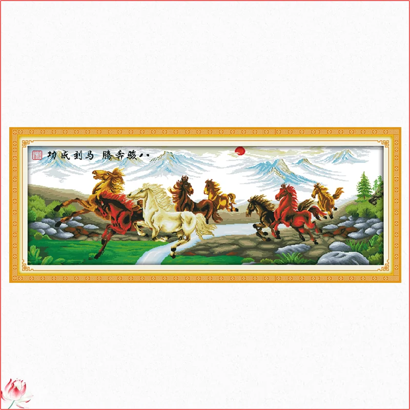 Joy Sunday Wishing You Every Cross Stitch Kits Ecological Cotton Stamped Printed 14 11CT DIY Easy to Use Home Decoration Crafts