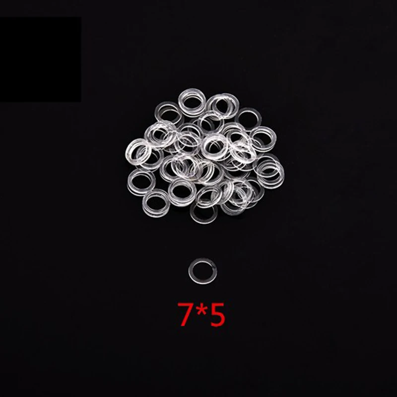 500pcs/lot Transparent Plastic Washers For Scissor Screws 7*4/7*5/6*4mm Gasket Hairdressing Scissor'parts Accessory