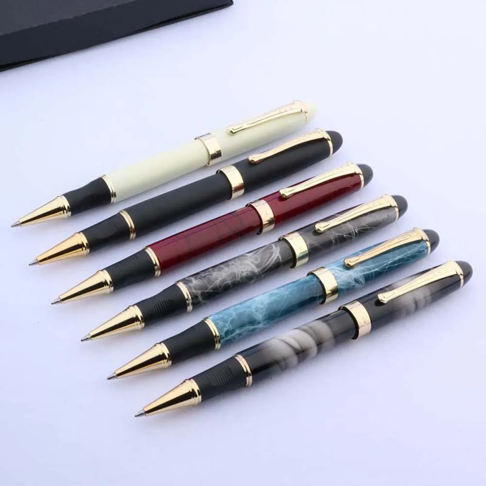 High quality brand  JINHAO X450 golden Rollerball Pen white metal gift classic Trim calligraphy signature ink pen jinhao 450