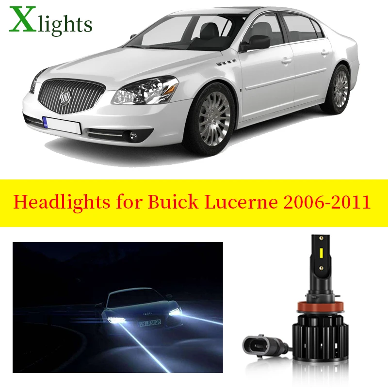 

Xlights Car Bulb For Buick Lucerne 2006 2007 2008 2009 2010 2011 Led Headlight Low High Beam Lamp 6000k 12V Accessories Part