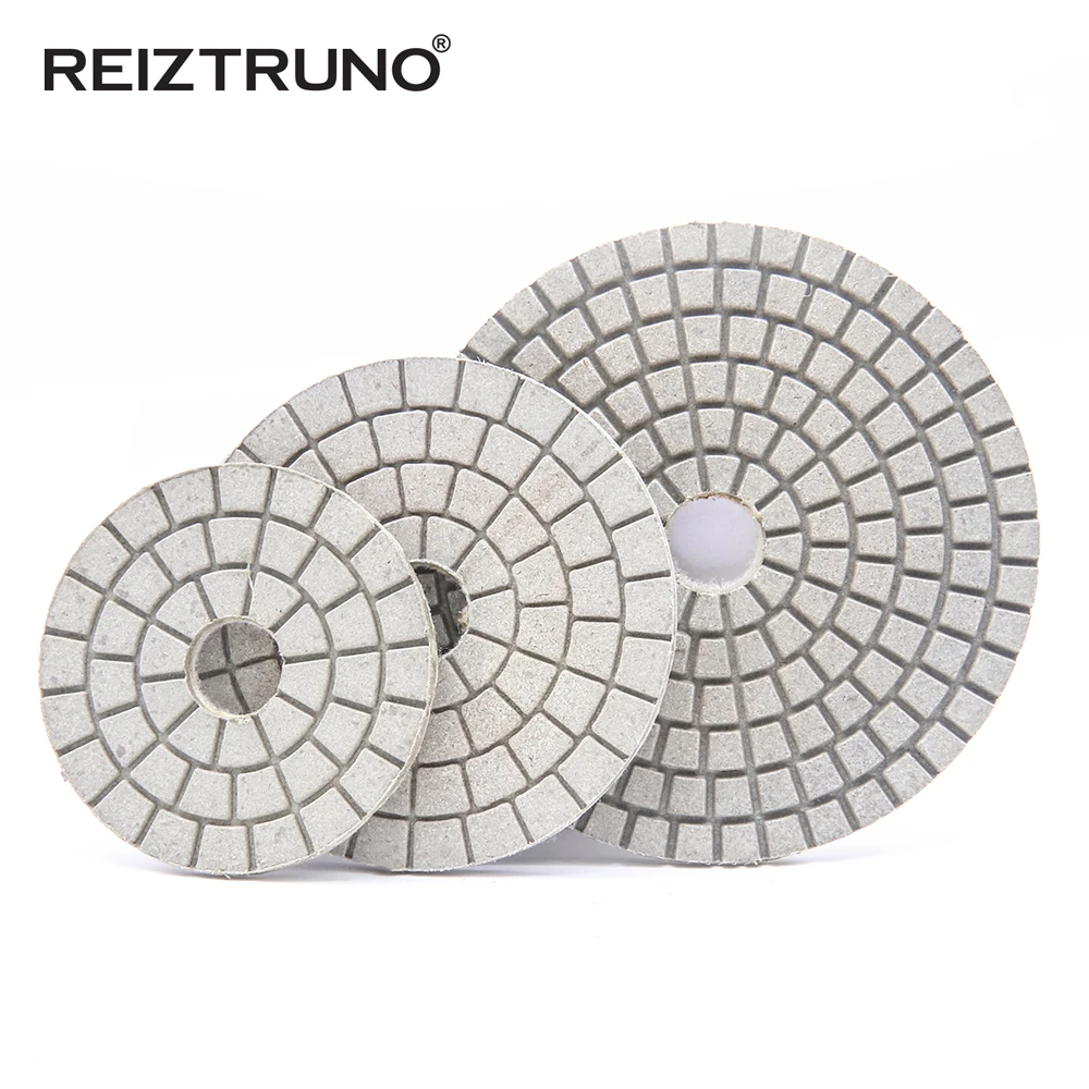 1ชิ้น Reiztruno 3 "/4"/5 "BUFF Final ภาษาโปลิชคำพรีเมี่ยมเพชรแผ่นขัดขัดบดเครื่องมือ Buff Pad สีดำและสีขาว