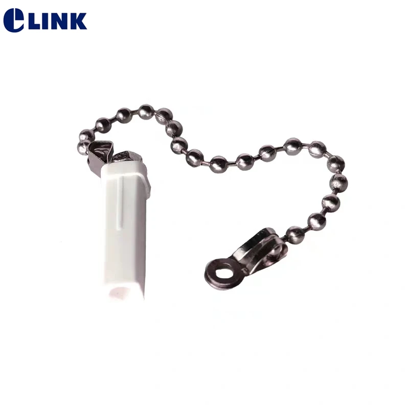 

LC Dust Cap with Metal Chain for LC Fiber Adapter Waterproof Anti Dust Plug Material Chain LC Dust Cover ELINK 10Pcs