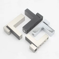 1pcs Zinc Alloy Solid Glass Clamp F Clamp Large Adjustable Fixed Support Shelf Bracket With Screws Wall-Mounted Brushed Clamp